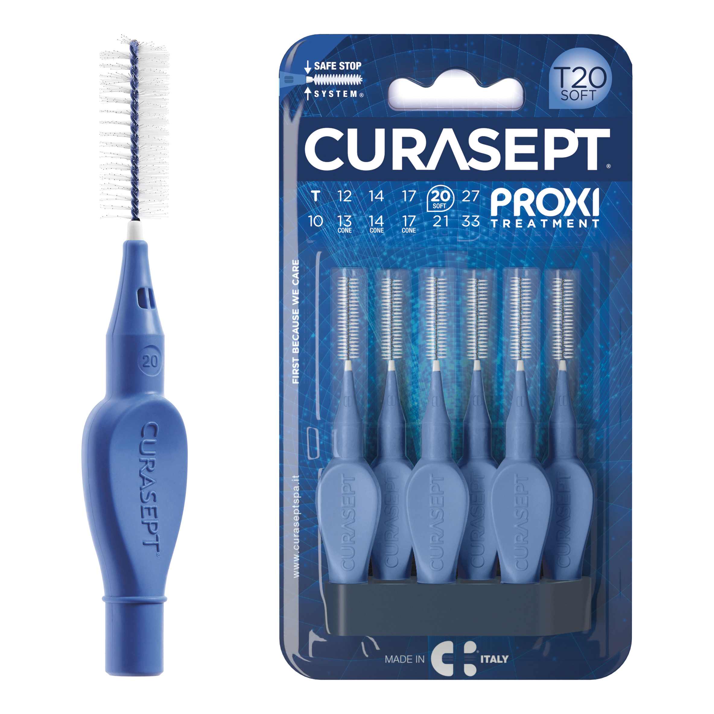 Curasept proxi t20 soft blue 6 pezzi