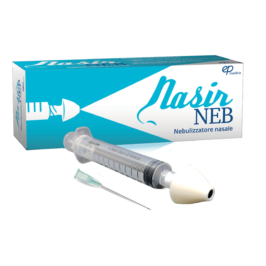 Nasir neb kit con 1 ugello nasir nebulizzatore + 1 siringa 10 ml llc + 1 ago