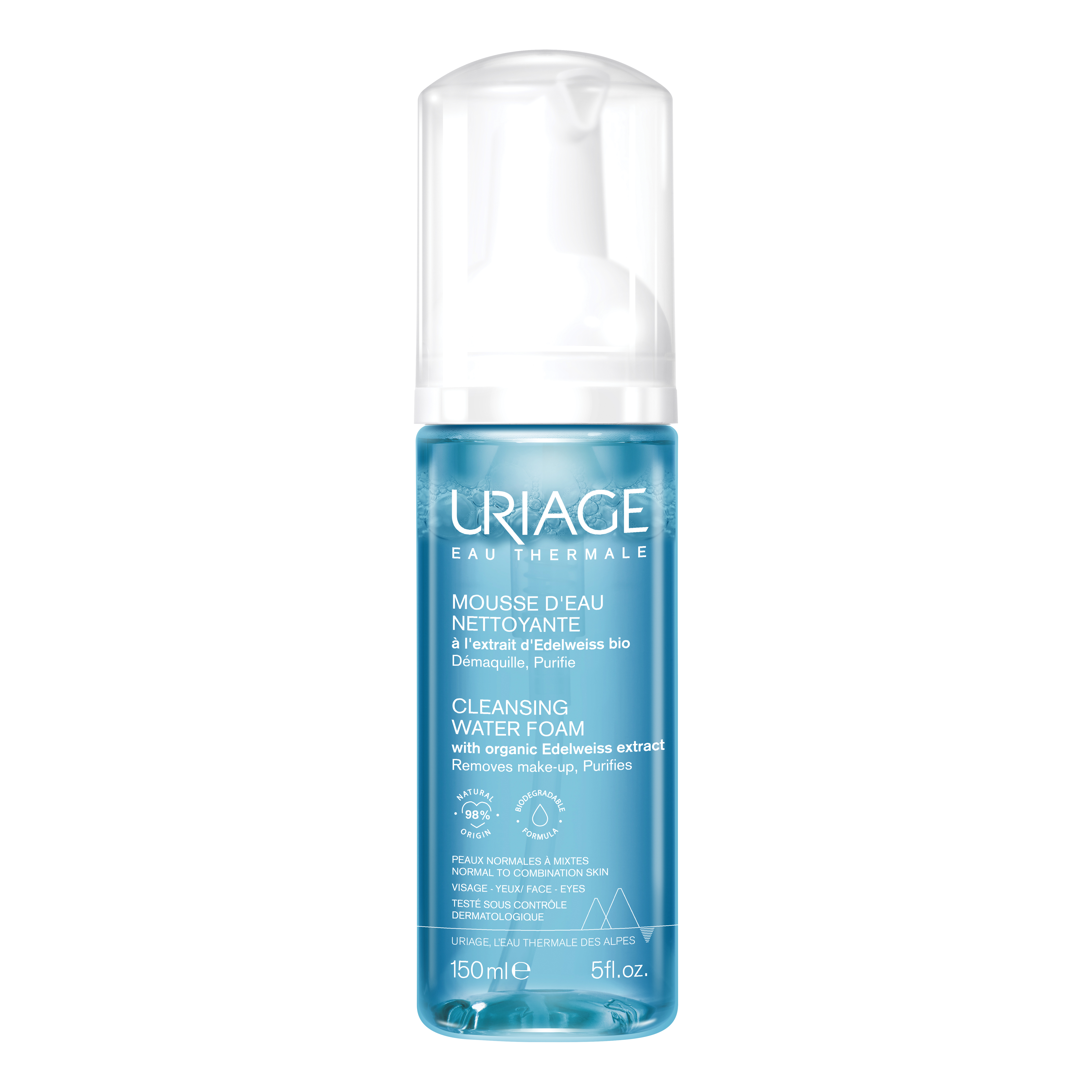 Uriage mousse d'eau nettoyante 150 ml