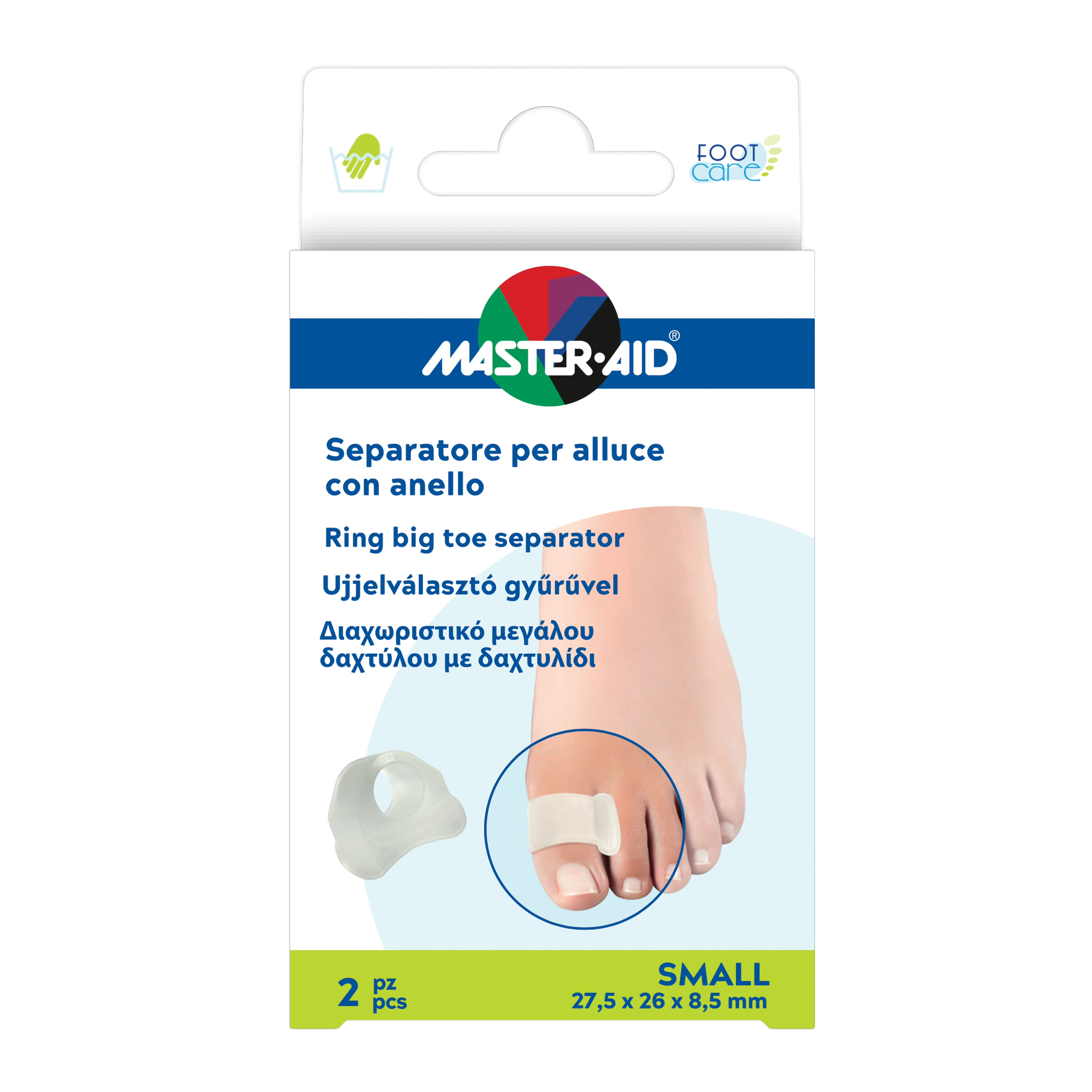 Footcare separatore alluce anello small 2 pezzi