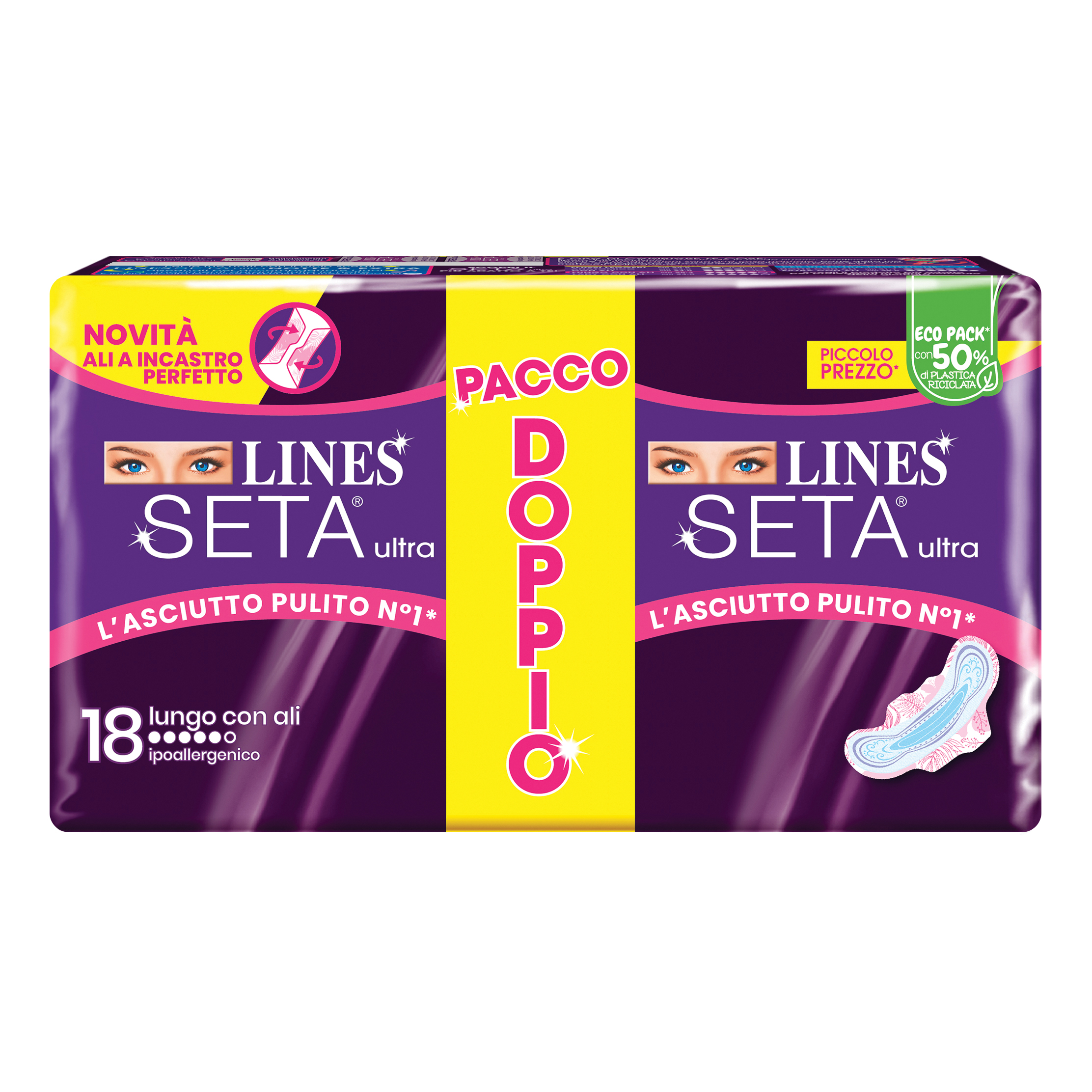 Lines seta ultra assorbenti lungo vp dwct 18 pezzi