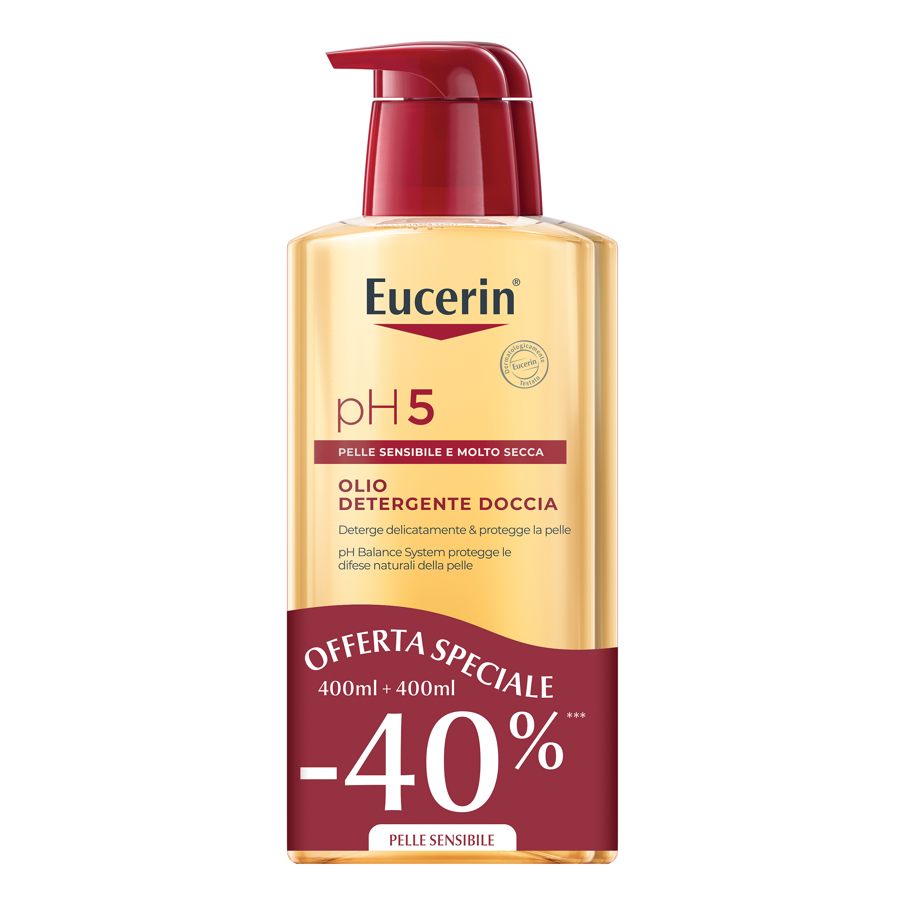 Eucerin pelli sensibili olio doccia 400 ml