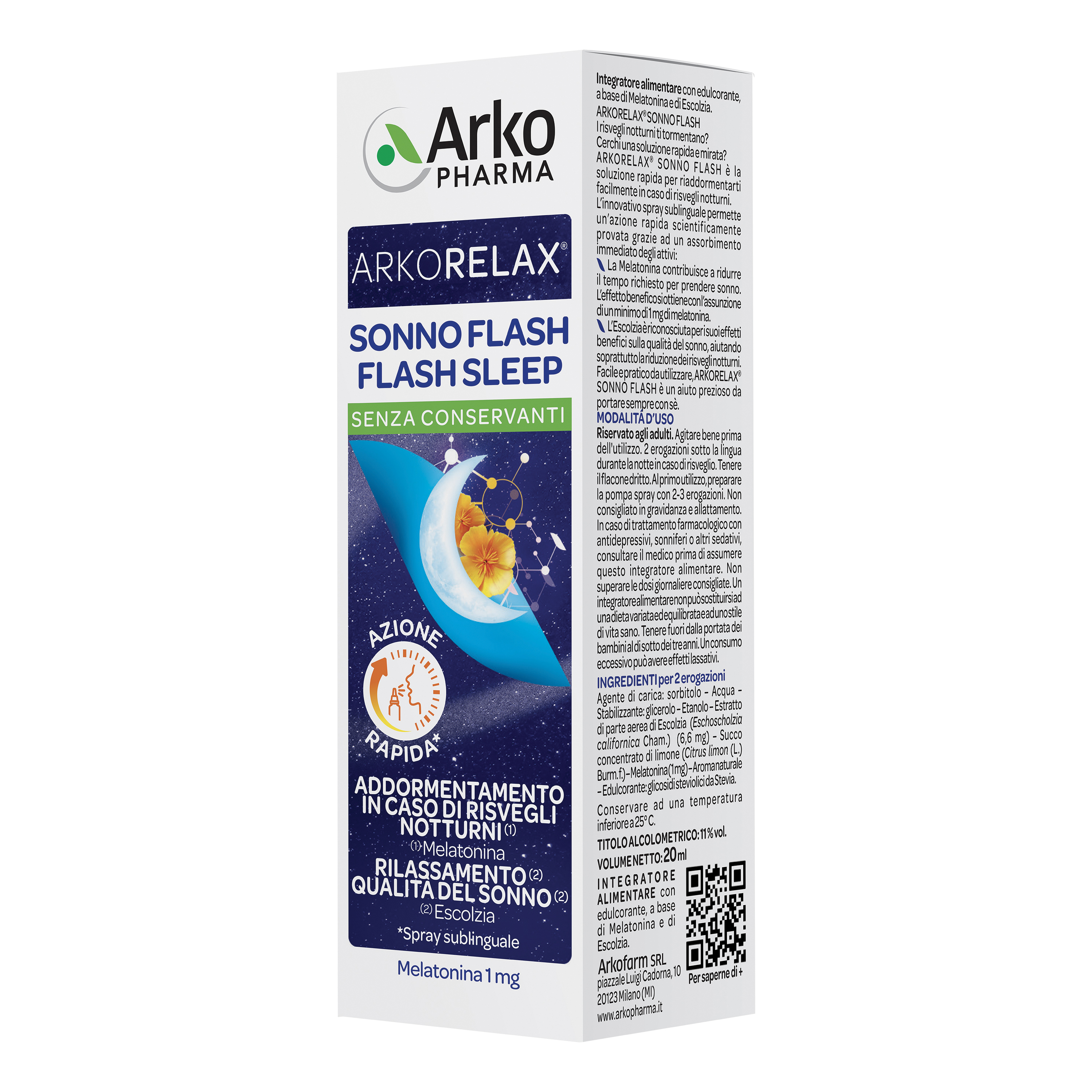 Arkorelax flash sonno spray 20 g