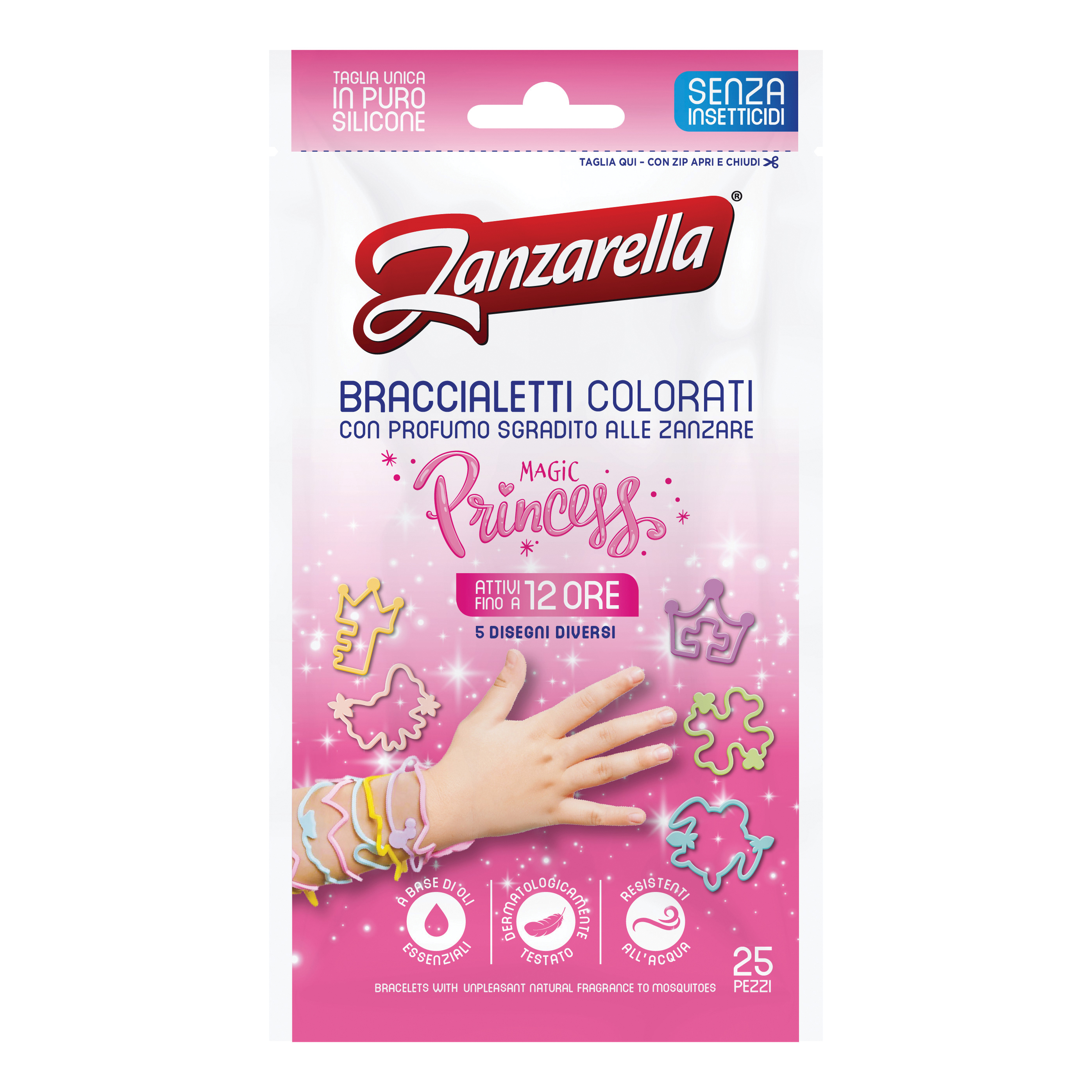 Zanzarella braccialetti princess 25 pezzi