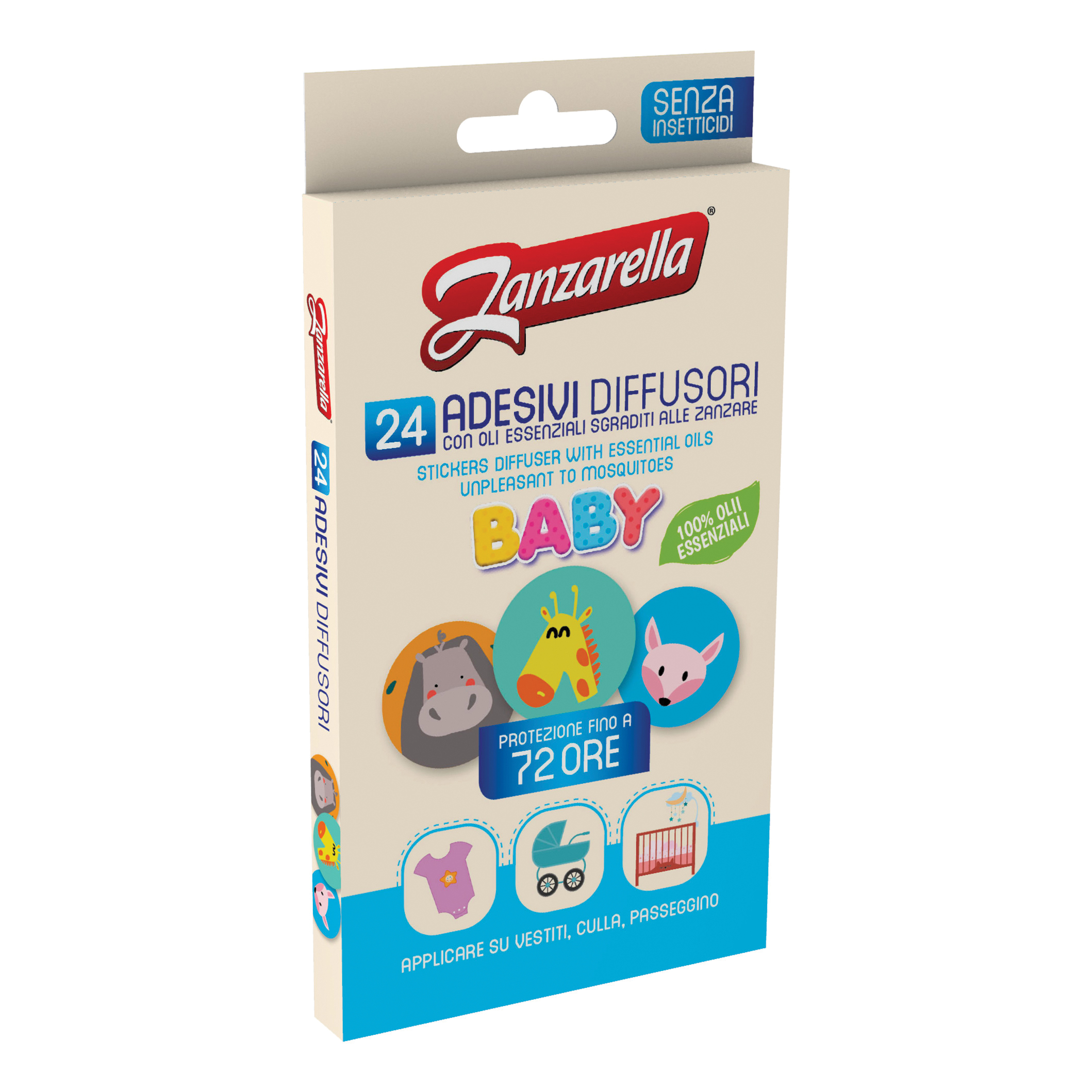 Zanzarella sticker baby 24 pezzi