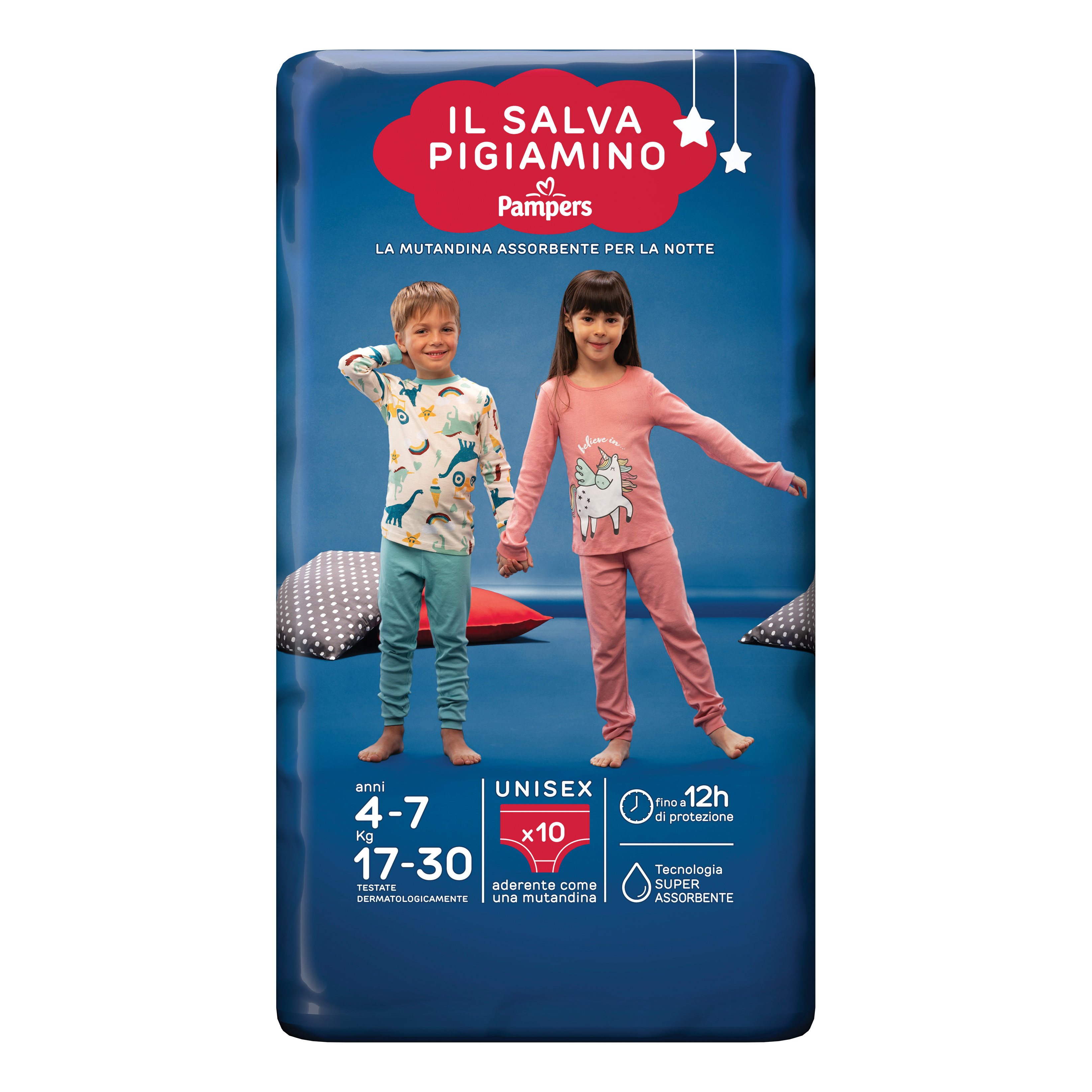 Mutandina pampers baby care salvapigiamino s/m 10 pezzi