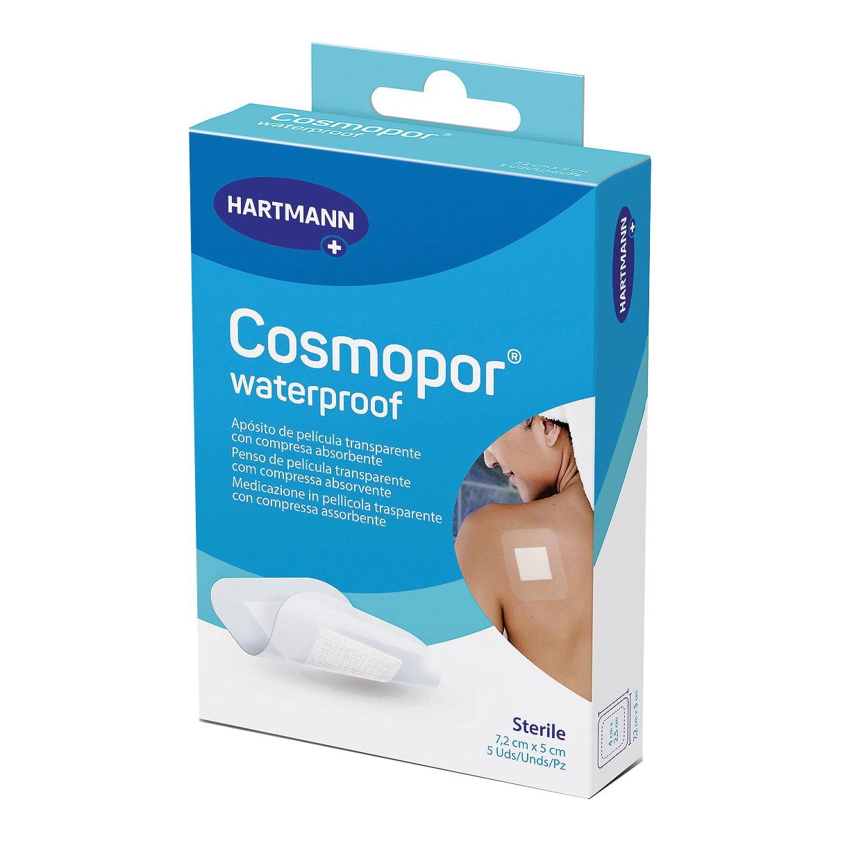 Cosmopor waterproof medicazione adesiva trasparente 7,2x5cm 5 pezzi
