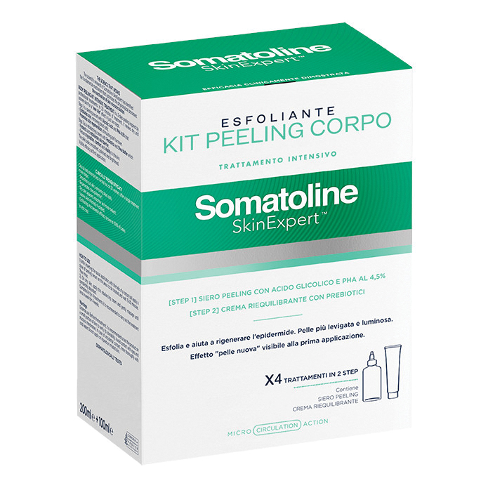 Somatoline skin expert kit peeling corpo 1 gel peeling 200 ml + 1 crema riequilibrante 100 ml