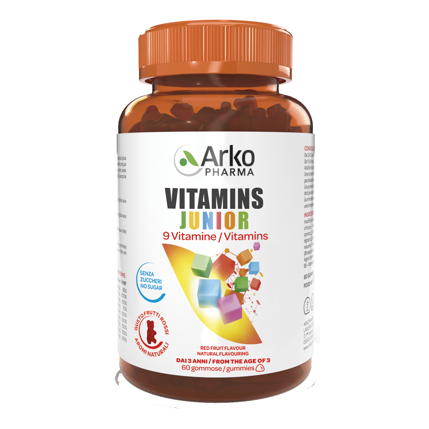 Vitamins junior 60 gummies senza zuccheri gusto frutti rossi