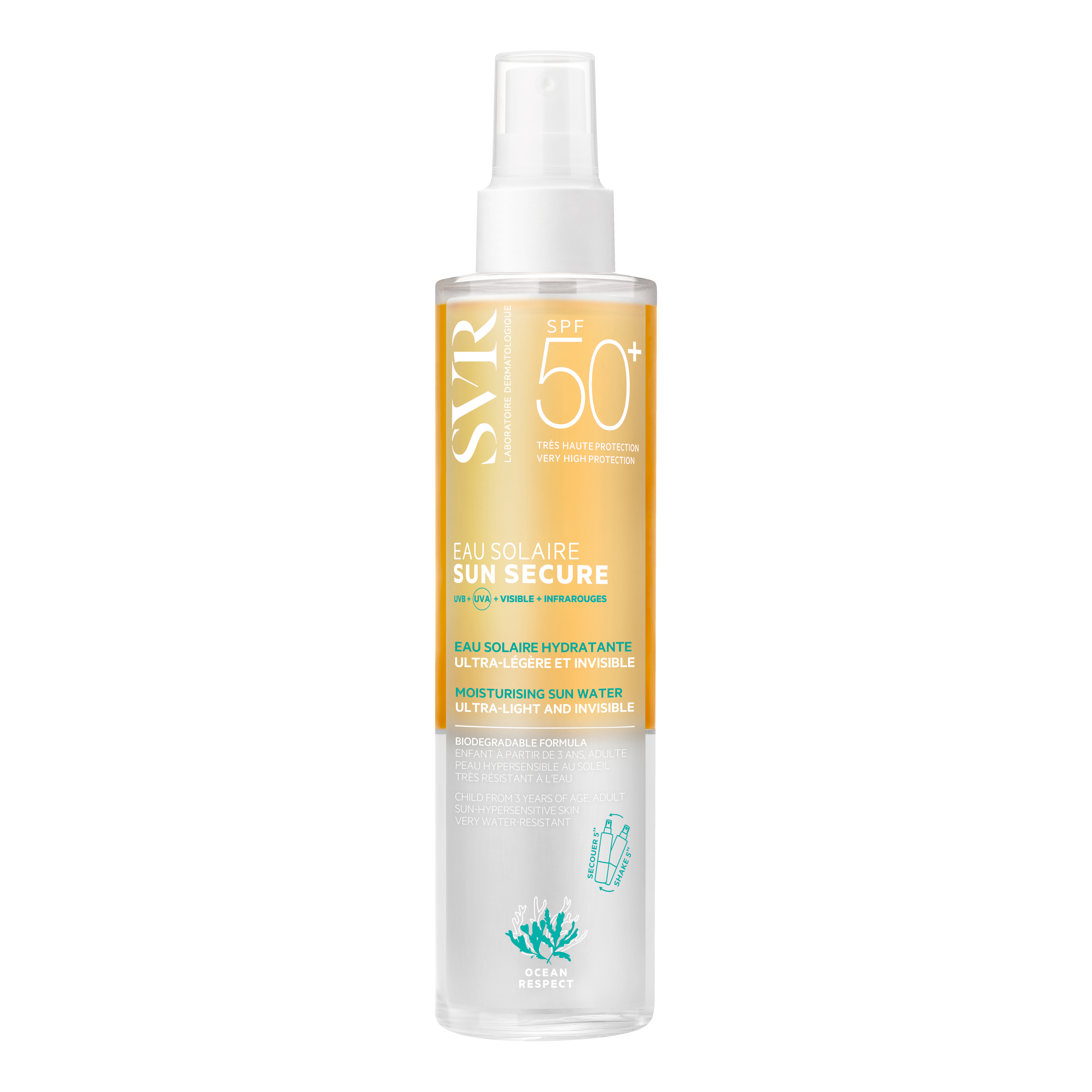 Sun secure eau solaire spf50+ travel size 100 ml
