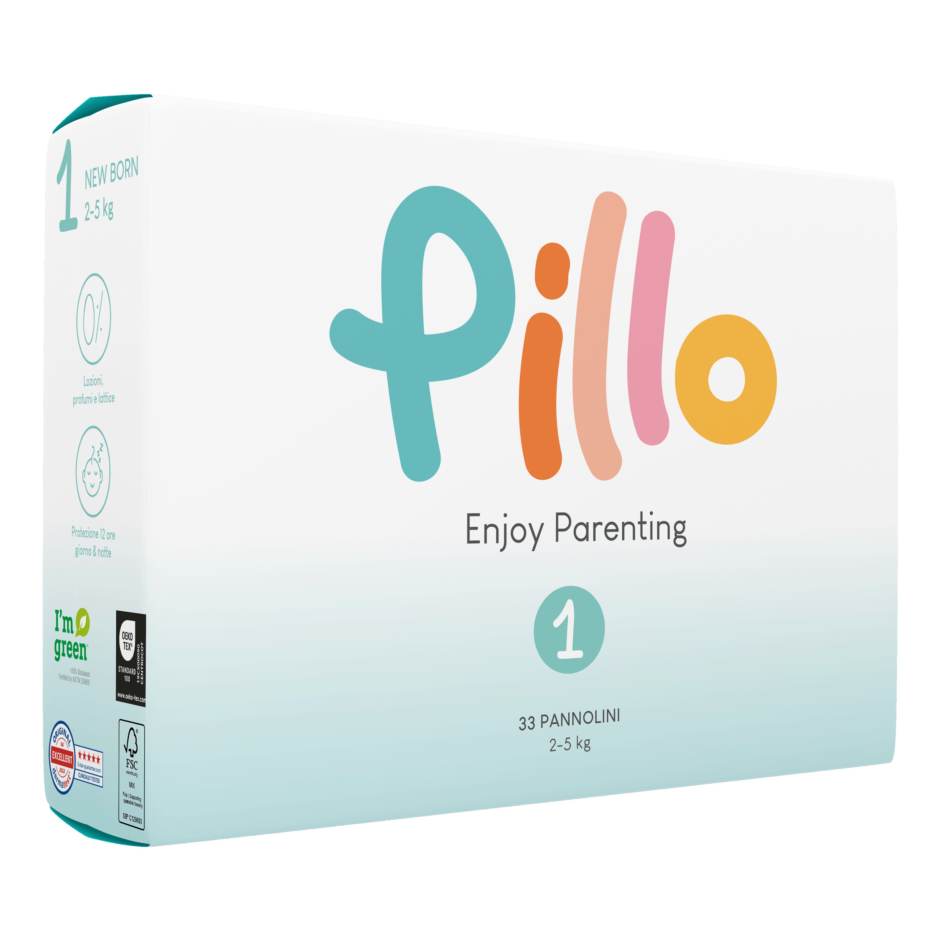 Pillo enjoy pannolini newborn 2 5 kg taglia 1 33 pezzi