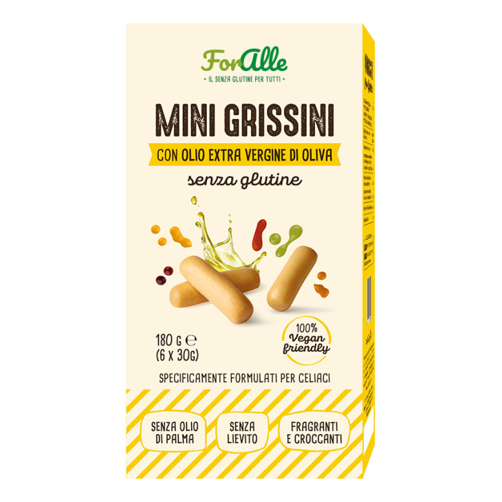 Foralle mini grissini con olio extra vergine di oliva 6 bustine x 30 g