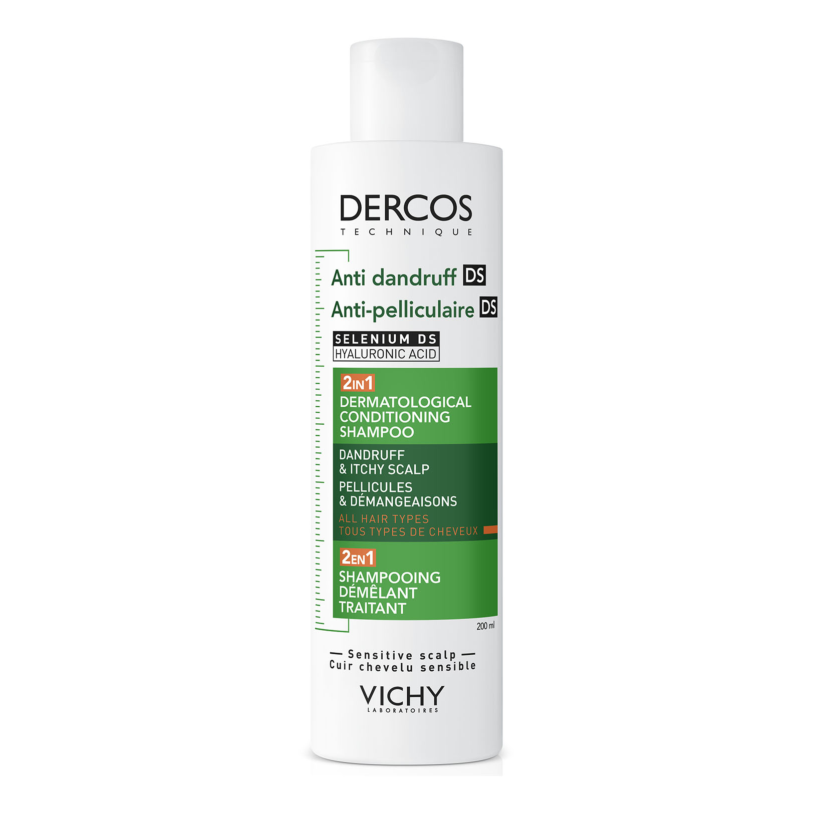 Dercos technique anti dandruff shampoo 2in1 200 ml