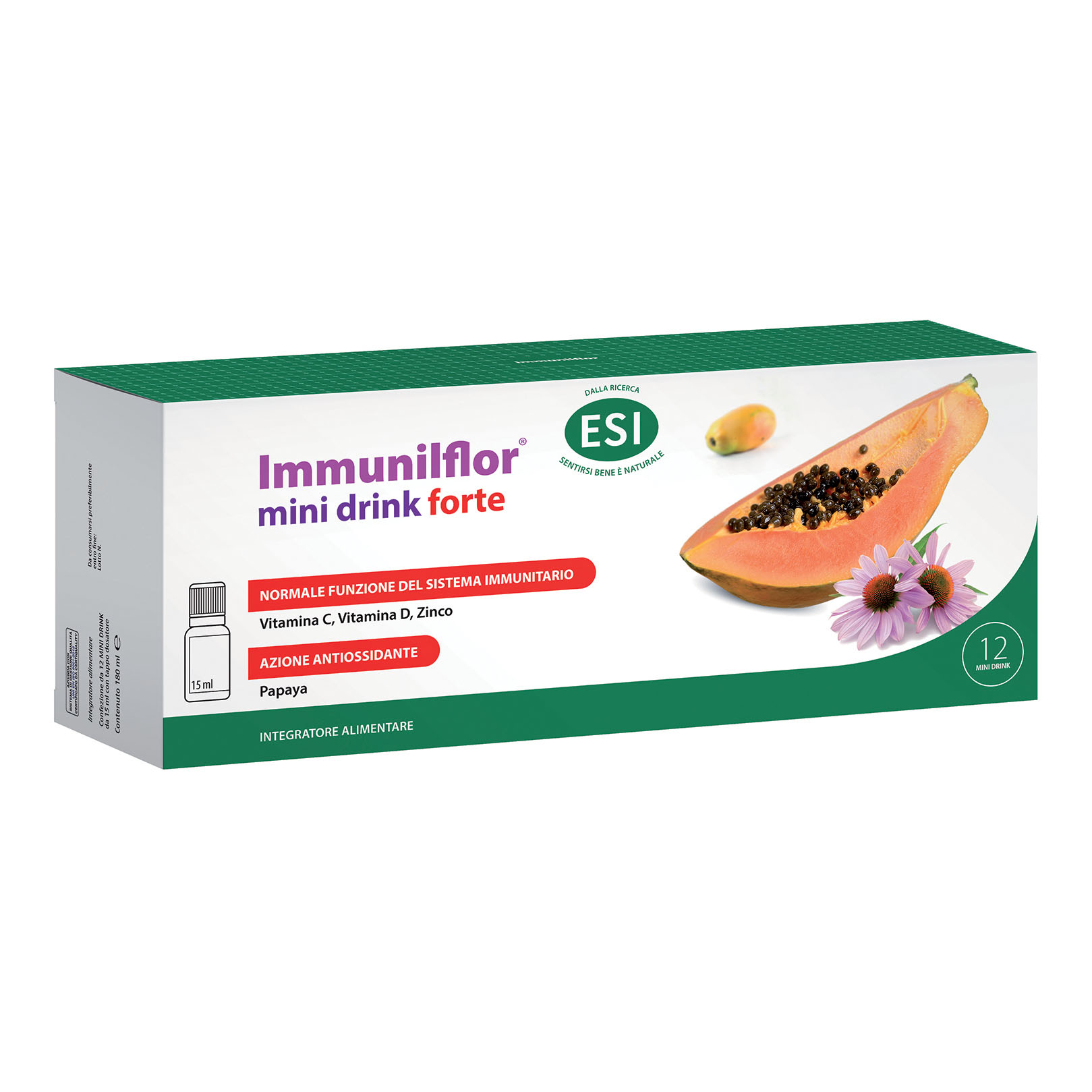 Esi immunil forte papaya 12 mini drink