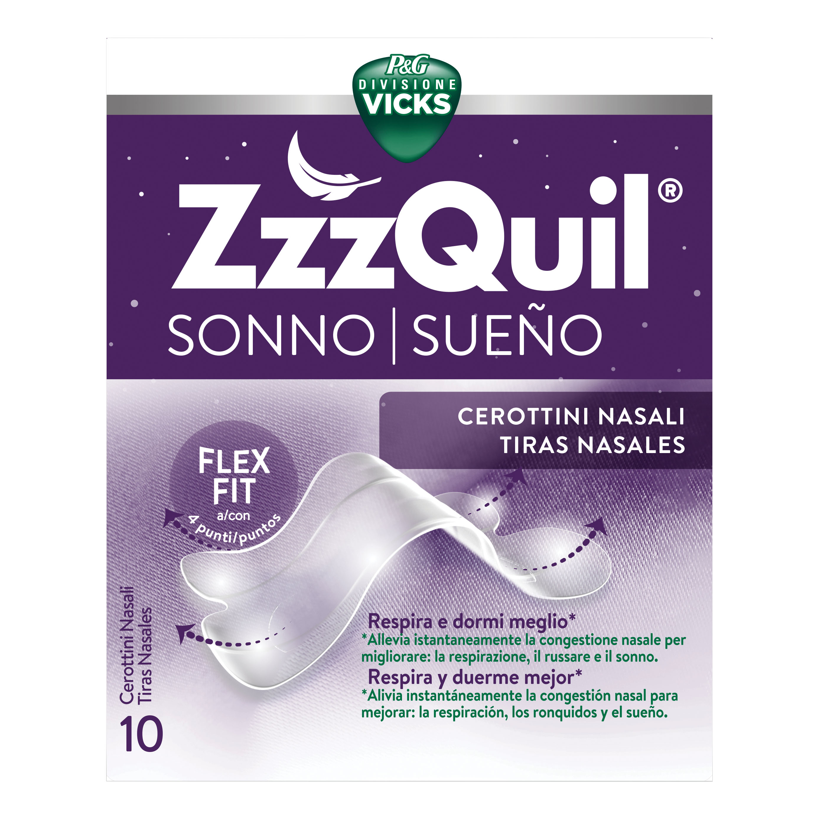 Cerotto nasale zzzquil 10 pezzi