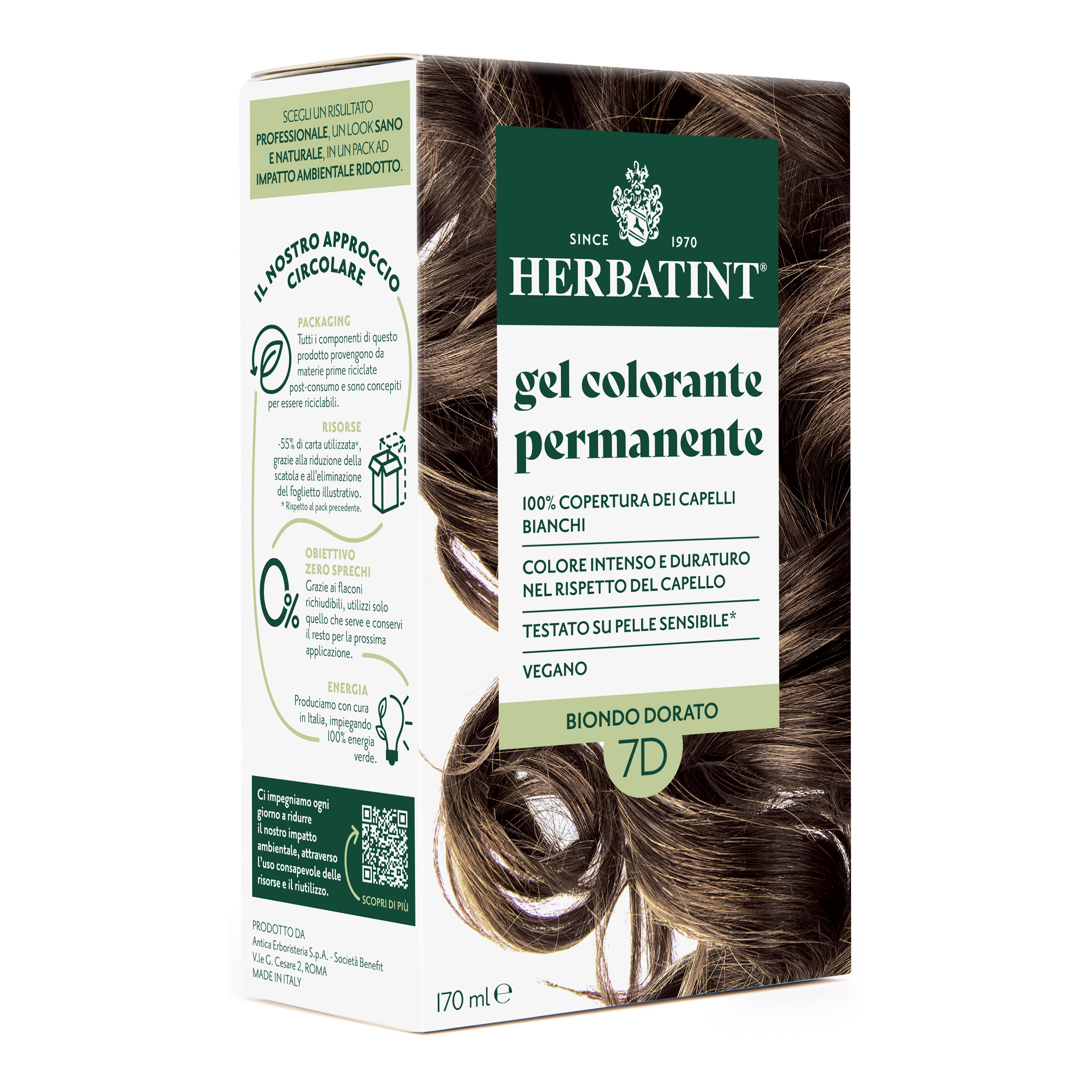Herbatint 7d biondo dorato 170 ml