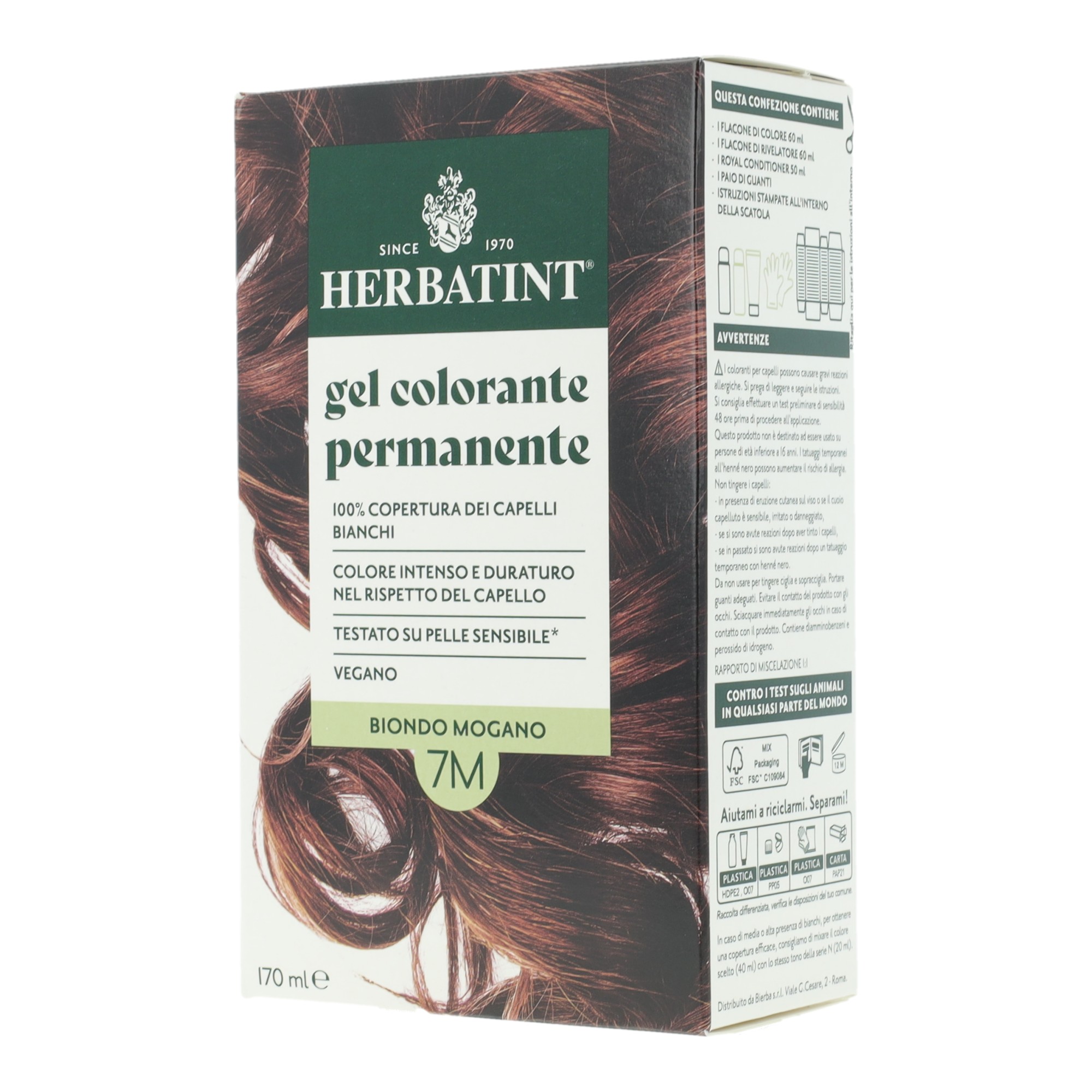 Herbatint 7m biondo mogano 170 ml