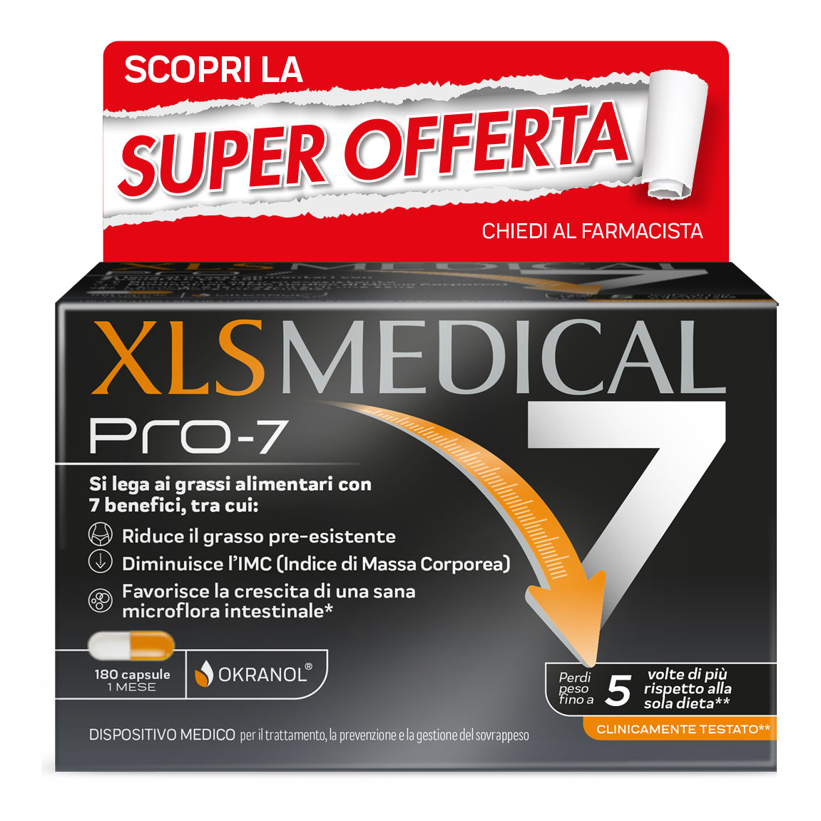 Xls medical pro-7 180 capsule taglio prezzo
