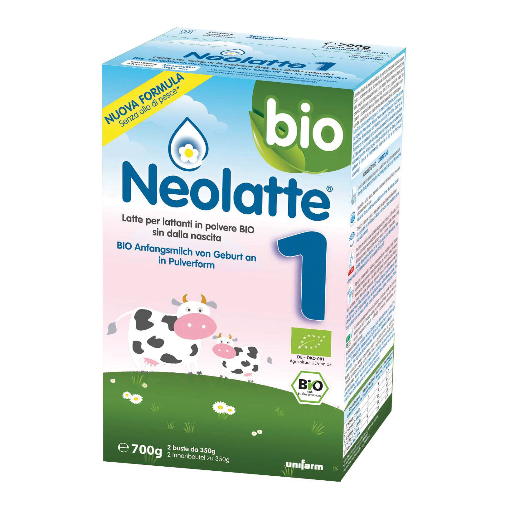Neolatte 1 bio algal dha 2 buste x 350 g
