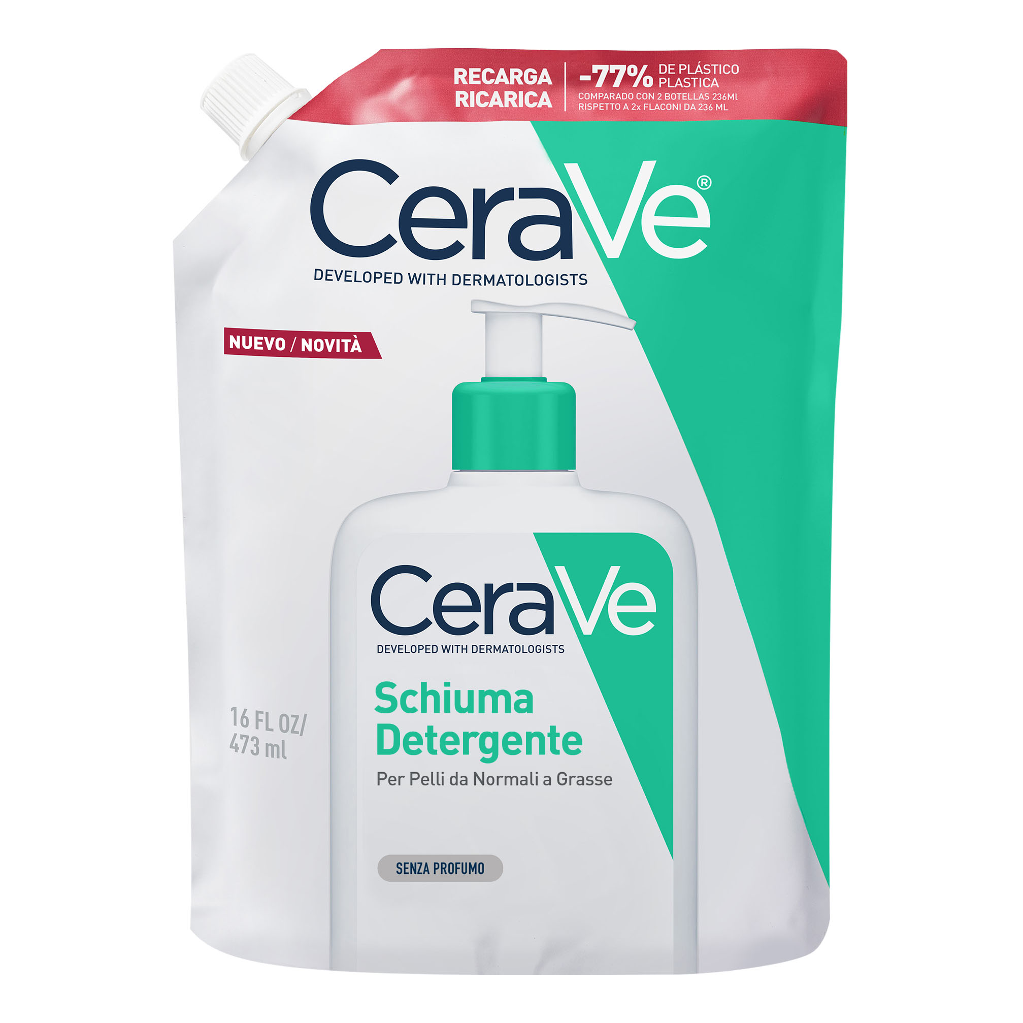 Cerave refill schiuma detergente 473 ml