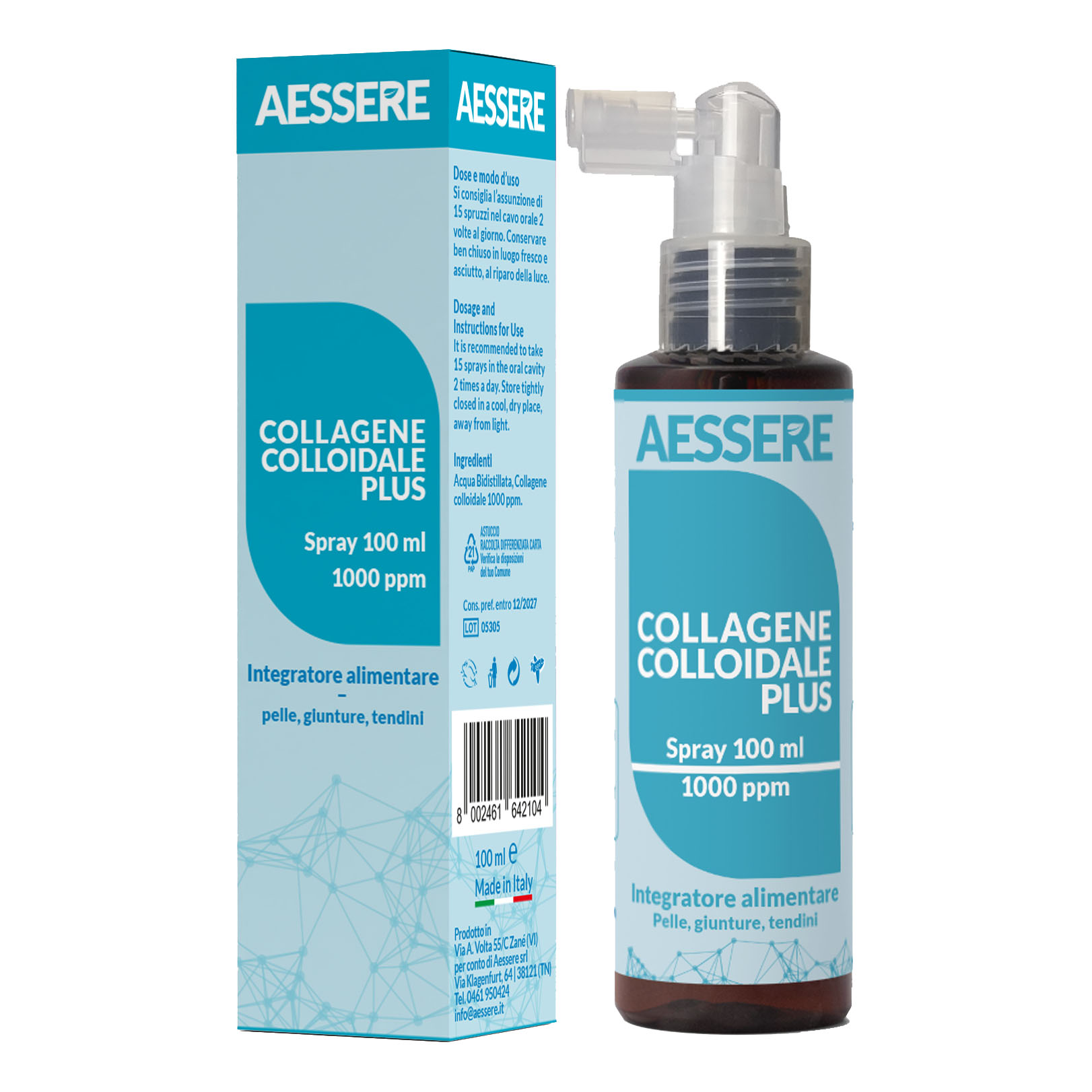 Collagene colloidale plus 1000ppm 100 ml