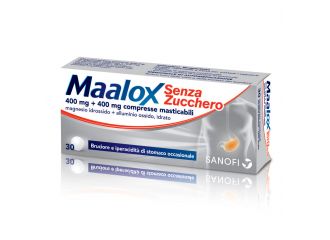 Maalox 400 mg + 400 mg compresse masticabili senza zucchero