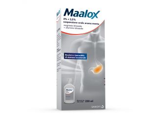 Maalox 4% + 3,5% sospensione orale aroma menta