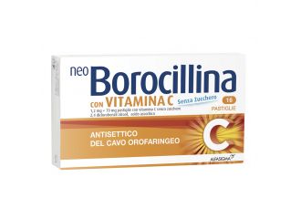 Neo borocillina "1,2 mg + 70 mg pastiglie con vitamina c senza zucchero"
