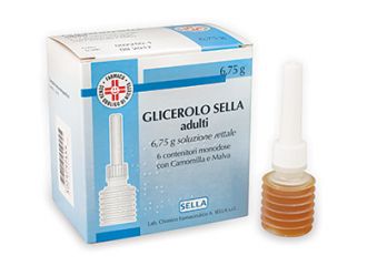 Glicerolo sella adulti 6,75 g soluzione rettale 6 contenitori monodose con camomilla e malva