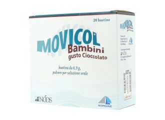 Movicol bambini 6,9 g, polvere per soluzione orale, gusto cioccolato