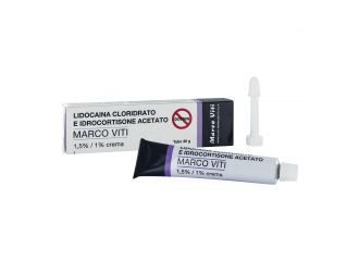 Lidocaina cloridrato e idrocortisone acetato marco viti 15 mg/g + 10 mg/g crema rettale