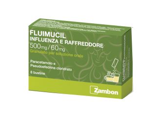 Fluimucil influenza e raffreddore 500 mg/ 60 mg granulato per soluzione orale