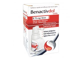 Benactivdol gola 8,75 mg/dose spray per mucosa orale, soluzione