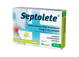 Septolete aroma limone e fiori di sambuco 3 mg/1 mg pastiglie