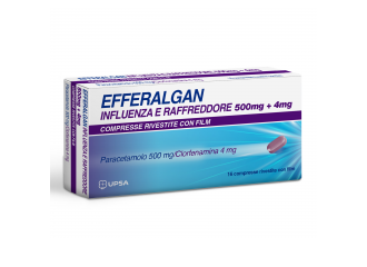 Efferalgan influenza e raffreddore 500 mg + 4 mg compresse rivestite con film