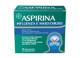 Aspirina influenza e naso chiuso 500 mg / 30 mg granulato per sospensione orale