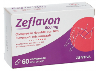 Zeflavon 500 mg compresse rivestite con film  flavonoidi micronizzati, come diosmina e altri flavonoidi espressi come esperidina