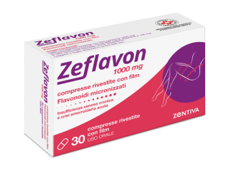 Zeflavon 1000 mg compresse rivestite con film  flavonoidi micronizzati, come diosmina e altri flavonoidi espressi come esperidina