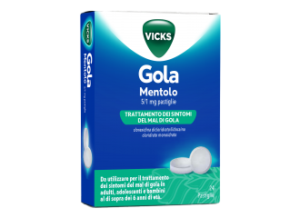 Vicks gola 5 mg/1 mg pastiglie 24 pastiglie gusto mentolo in blister al-pvc/petfe