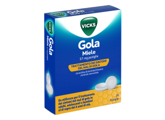 Vicks gola 5 mg/1 mg pastiglie 24 pastiglie gusto miele in blister al-pvc/petfe