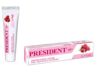 President baby 0-3 dentifricio lampone 30 ml