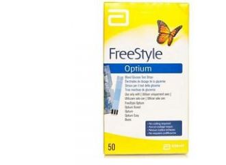 Strisce misurazione glicemia freestyle optium test strips 50 pezzi senza calibrazione