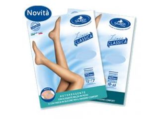 Sauber calza autoreggente 70 denari maglia microrete nero 5 linea classica