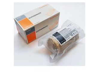 Benda medicata ichthopaste con ossido di zinco ittiolo per trattamento ulcere venose arti inferiori 7,5x600 cm