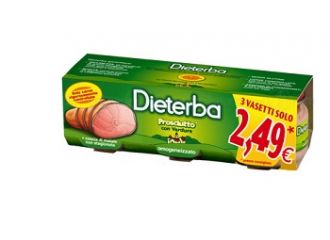 Dieterba omogeneizzato prosciutto 3 pezzi 80 g