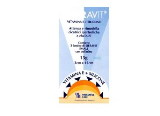 Placca in silicone e vitamina e sifravit dimensioni 3x12cm. indicata nel trattamento di cheloidi e cicatrici ipertrofiche conseguenti ad interventi c hirurgici, ustioni, e ferite