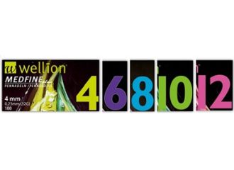 Ago per penna da insulina wellion medfine plus 8 31 gauge lunghezza 8 mm 100 pezzi