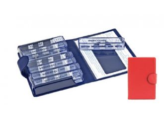 Portapillole settimanale medidos rosso apertura/chiusa in velcro 10,5x15,5x2,5 cm