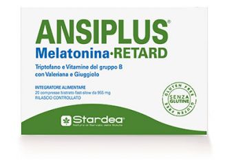 Ansiplus retard melatonina 20 compresse bistrato fast slow 955 mg