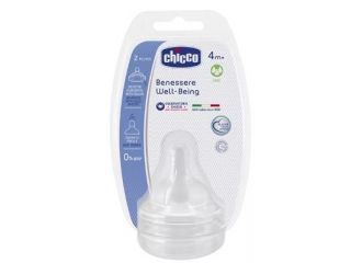 Chicco tettarella well being 4 mesi+ fast silicone 2 pezzi